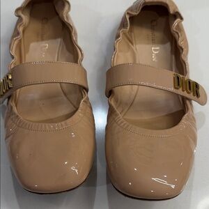 Dior Tan Ballet Flats